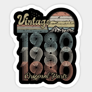 Vintage 1980 Design 40 Years Old 40th birthday Sticker